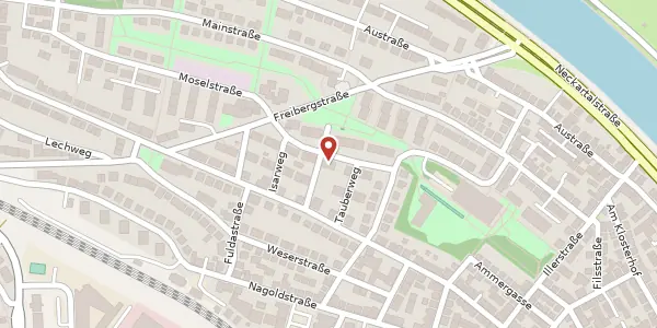 Karte der Umgebung von Moselstraße 63, 70376 Stuttgart
