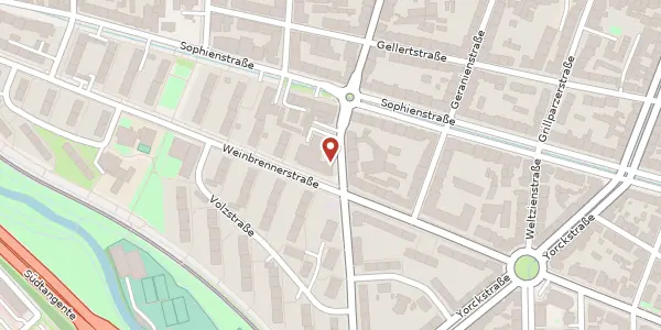 Karte der Umgebung von Wichernstraße 2, 76185 Karlsruhe