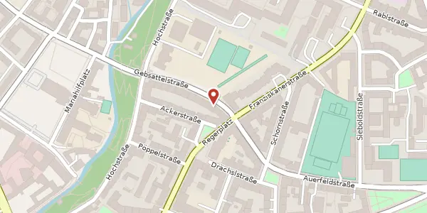 Karte der Umgebung von Gebsattelstraße 20, 81541 München