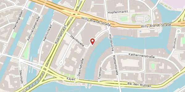 Karte der Umgebung von Deichstraße 17, 20459 Hamburg