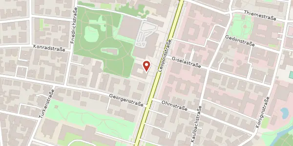 Karte der Umgebung von Leopoldstr. 11 a, 80802 München