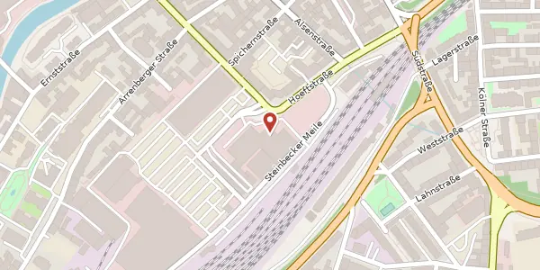 Karte der Umgebung von Steinbecker Meile 1, 42103 Wuppertal