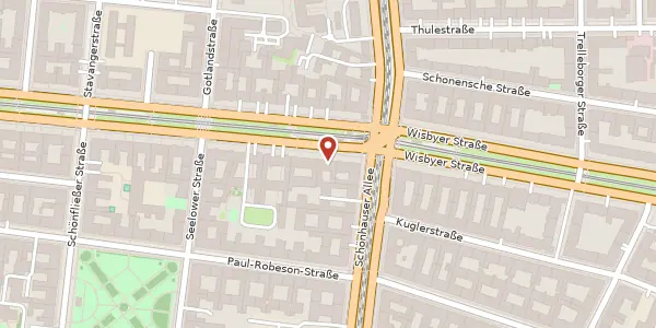 Karte der Umgebung von Bornholmer Straße 95, 10439 Berlin