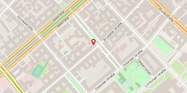 Karte der Umgebung von Brüsseler Straße 12, 13353 Berlin