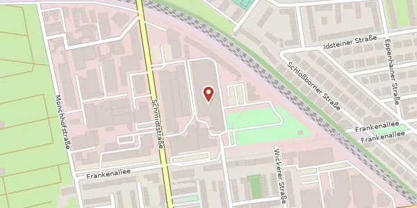 Karte der Umgebung von Rüsselsheimer Str. 22, 60326 Frankfurt