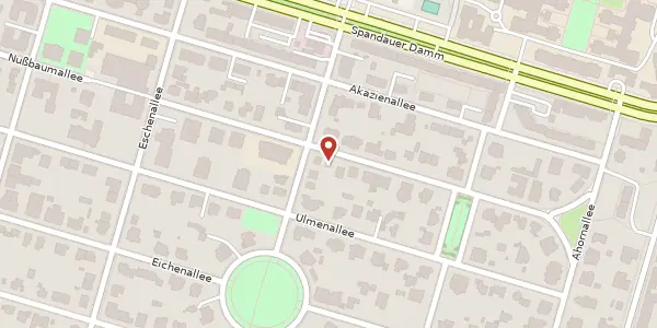 Karte der Umgebung von Nußbaumallee 18, 14050 Berlin