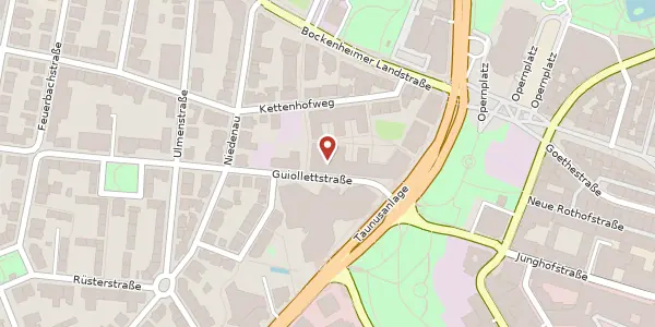Karte der Umgebung von Taunusanlage 17, 60325 Frankfurt