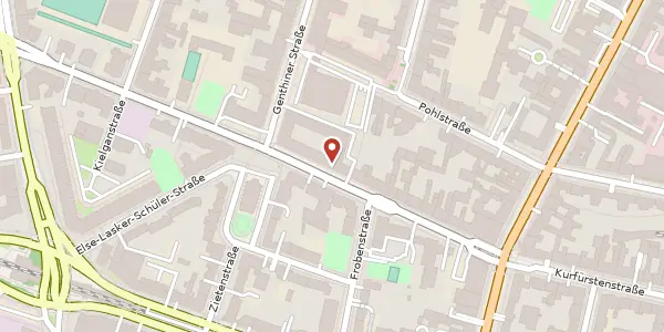 Karte der Umgebung von Kurfürstenstraße 43, 10785 Berlin