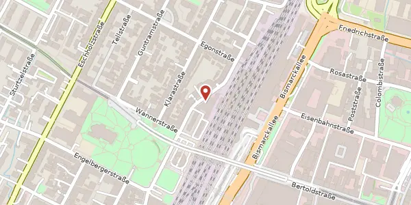 Karte der Umgebung von Wentzingerstraße 7 a, 79106 Freiburg im Breisgau
