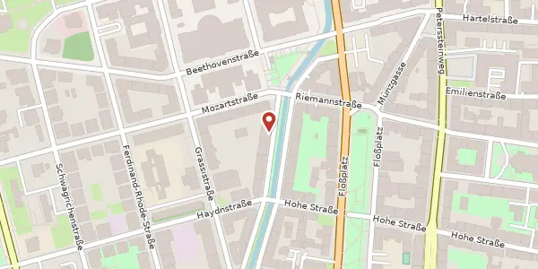Karte der Umgebung von Simsonstraße 4, 04107 Leipzig