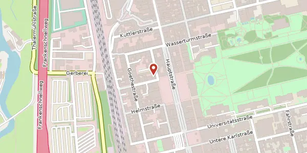 Karte der Umgebung von Paulistraße 2, 91054 Erlangen