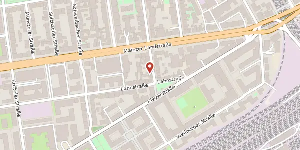 Karte der Umgebung von Kriegk Str. 27, 60326 Frankfurt