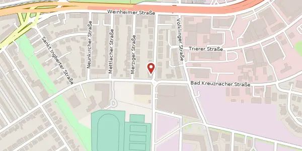 Karte der Umgebung von Saarbrücker Straße 24, 68309 Mannheim