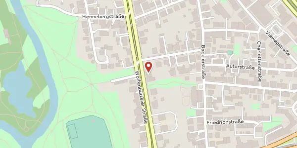 Karte der Umgebung von Wolfenbütteler Straße 9, 38102 Braunschweig