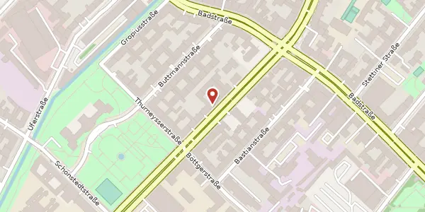 Karte der Umgebung von Pankstraße 58, 13357 Berlin