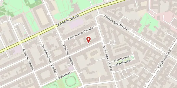 Karte der Umgebung von Rheinsberger Straße 40, 10435 Berlin