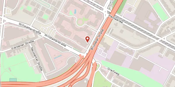 Karte der Umgebung von Prinzenallee 7, 40549 Düsseldorf