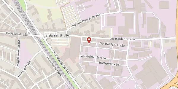 Karte der Umgebung von Geisfelder Str. 14, 96050 Bamberg