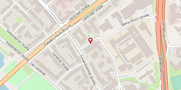Karte der Umgebung von Georg-Glock-Str. 3, 40474 Düsseldorf