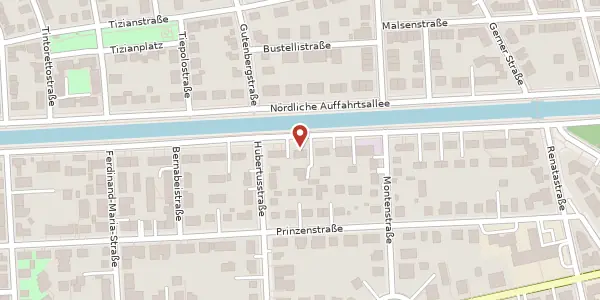 Karte der Umgebung von Südliche Auffahrtsallee 37, 80639 München