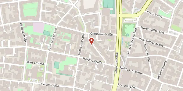 Karte der Umgebung von Siegfriedstr. 9, 80803 München