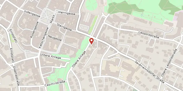 Karte der Umgebung von Obere Anlage 2, 96450 Coburg
