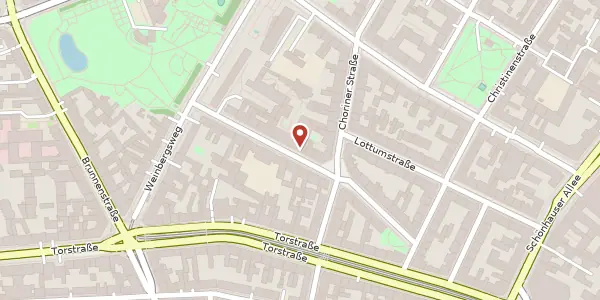 Karte der Umgebung von Zehdenicker Straße 8 b, 10119 Berlin
