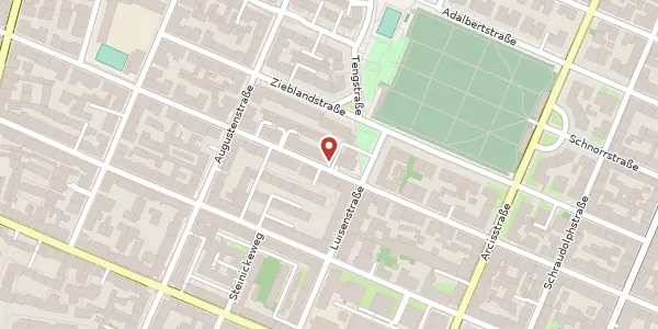Karte der Umgebung von Schellingstr. 90, 80798 München