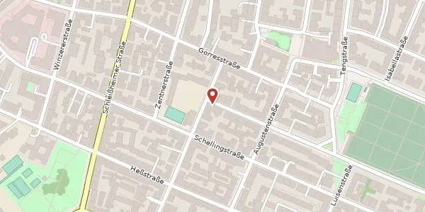 Karte der Umgebung von Zieblandstr. 47, 80798 München
