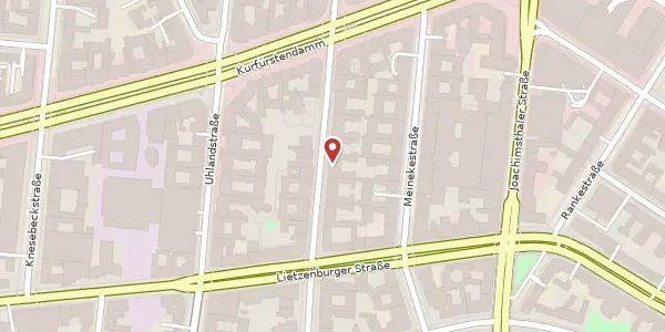 Karte der Umgebung von Fasanenstraße 70, 10719 Berlin