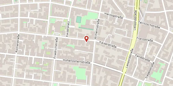 Karte der Umgebung von Kaiserstr. 21, 80801 München