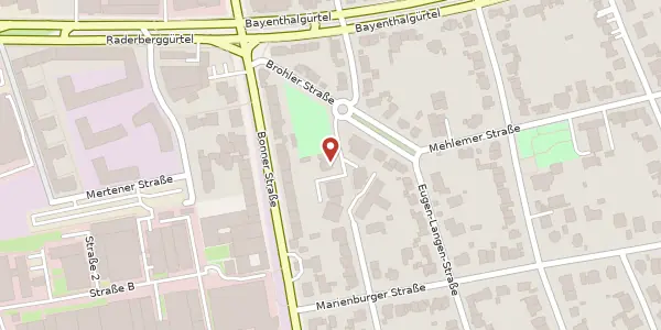 Karte der Umgebung von Brohlerstr. 15, 50968 Köln