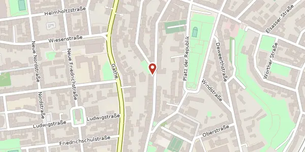Karte der Umgebung von Flensburger Str. 42, 42107 Wuppertal