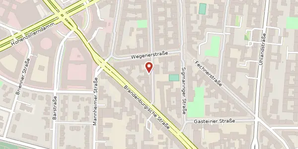 Karte der Umgebung von Gieselerstraße 28, 10713 Berlin
