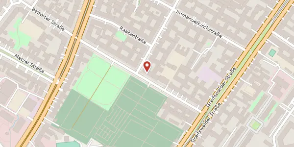 Karte der Umgebung von Heinrich-Roller-Straße 20, 10405 Berlin