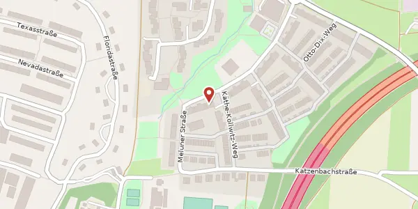 Karte der Umgebung von Meluner Straße 33, 70569 Stuttgart