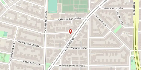 Karte der Umgebung von Südwestkorso 12, 12161 Berlin