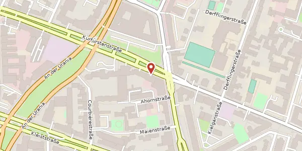 Karte der Umgebung von Kurfürstenstraße 129, 10785 Berlin