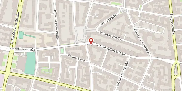 Karte der Umgebung von Hohenzollernstr. 93, 80796 München