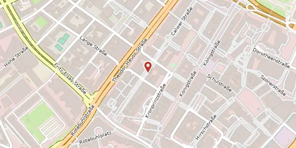 Karte der Umgebung von Calwer Straße 27, 70173 Stuttgart