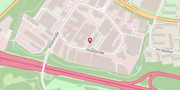 Karte der Umgebung von Moselstr. 16, 41464 Neuss