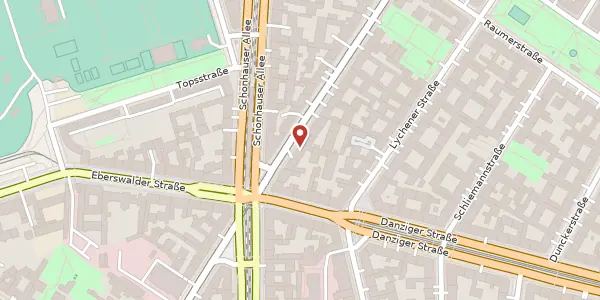 Karte der Umgebung von Pappelallee 4, 10437 Berlin