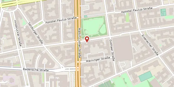 Karte der Umgebung von Wartburgstraße 39, 10823 Berlin