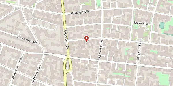 Karte der Umgebung von Kaiserstr. 61, 80801 München