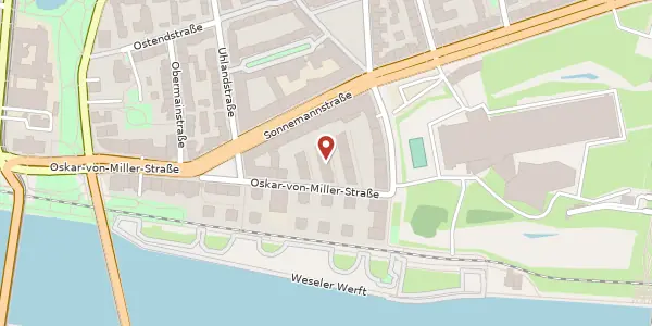 Karte der Umgebung von Oskar-von-Miller-Straße 25, 60314 Frankfurt