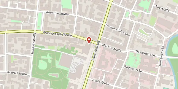 Karte der Umgebung von Leopoldstr. 19, 80802 München
