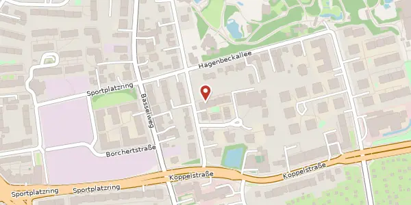 Karte der Umgebung von Tierparkallee 26 a, 22527 Hamburg