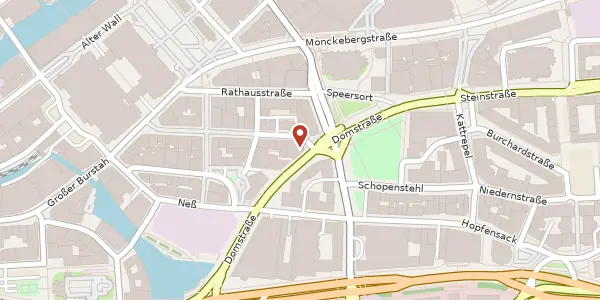 Karte der Umgebung von Domstraße 10, 20095 Hamburg