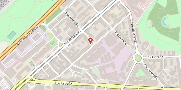 Karte der Umgebung von Stöckachstraße 31, 70190 Stuttgart
