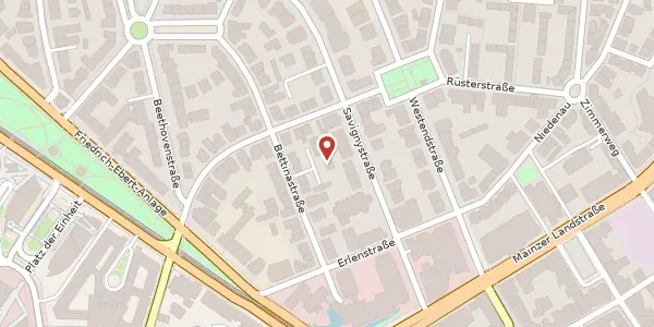 Karte der Umgebung von Bettinastr. 34c, 60325 Frankfurt
